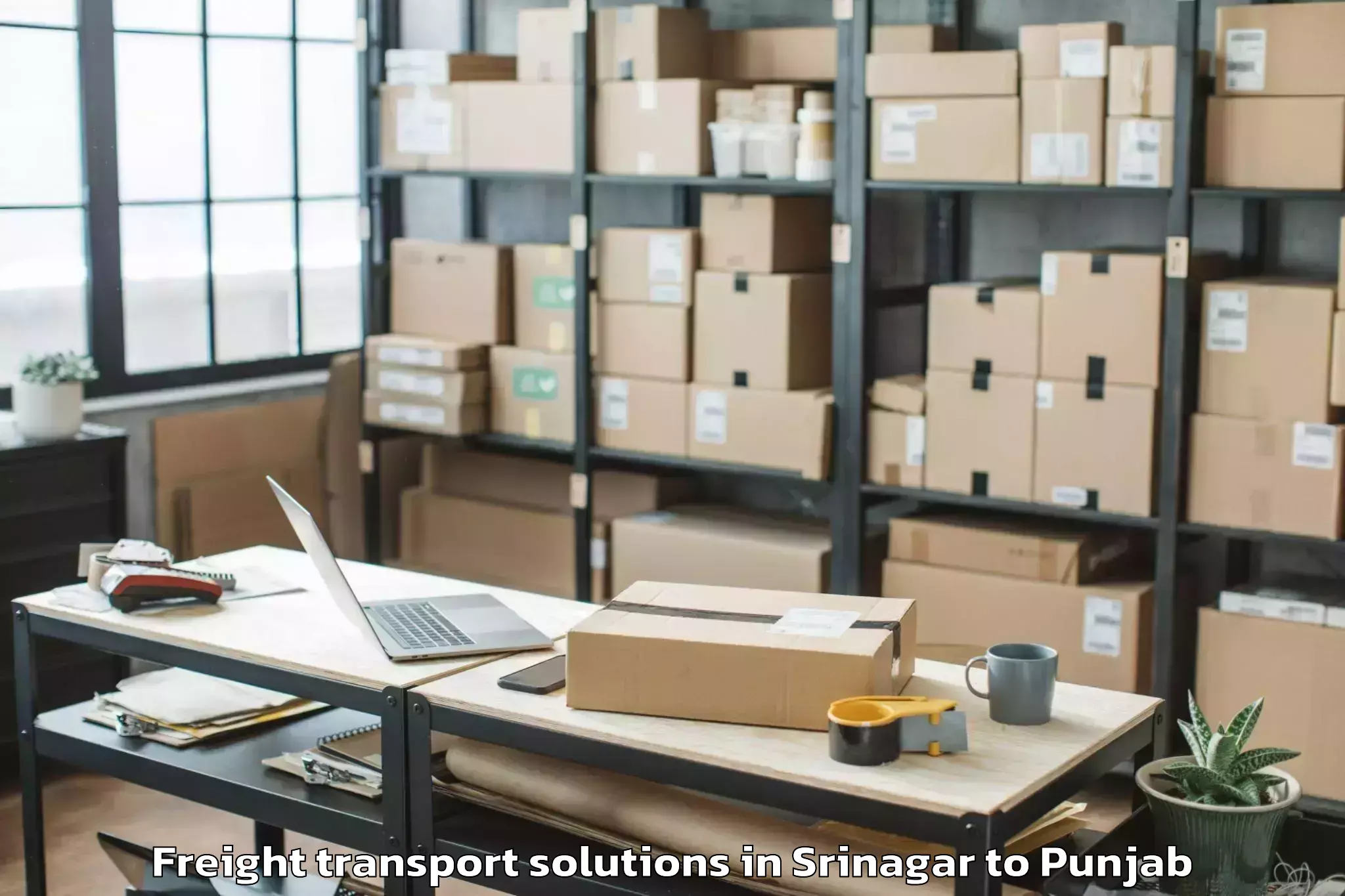 Srinagar to Abohar Freight Transport Solutions Booking